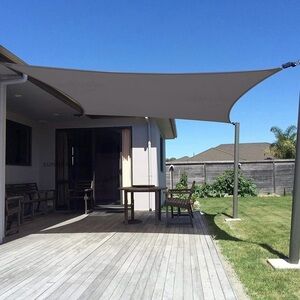 Gray Outdoor Sun Shade Sail